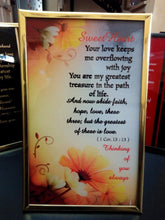 Load image into Gallery viewer, Christian Glass Message Plaque - Sweet Heart