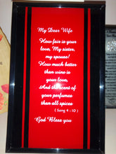 Load image into Gallery viewer, Christian Glass Message Plaque - My Dear Wife